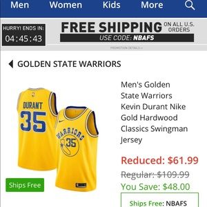 Golden State Warriors City Edition Kevin Durant